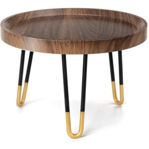 Plant Stand Indoor Outdoor, Mid Century Style Walnut Wood Color Plant Stand,Waterproof Design Modern Plant Table,Easily Assemble Come With Tools,Nice For Room Decor (M) (M(9.84"))