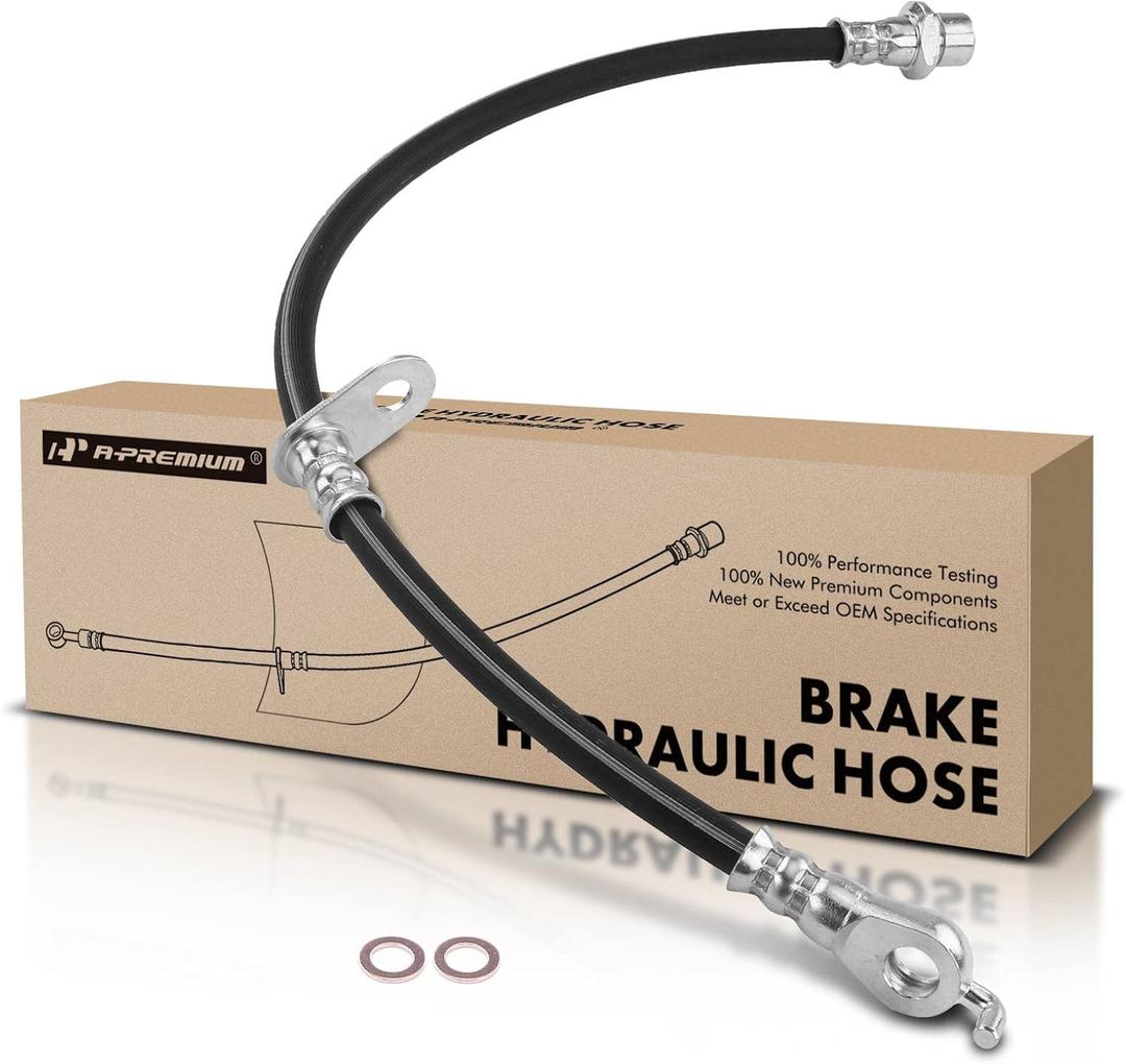 A-Premium Front Driver Brake Hydraulic Hose Compatible with Lexus and Toyota Models - Land Cruiser 2008-2011, LX570 2008-2011 - Replace# 9094702F43
