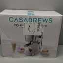 CASABREWS 3700 Essential Espresso Machine 20 Bar, Stainless Steel Cappuccino & Latte Coffee Maker with Steam Frother for Home, 43.9oz Water Tank, Silver