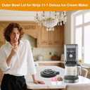 NC500 Series Outer Bowl Lid for Creami Deluxe Ice Cream Maker Compatible with Ninja NC500,501 Series -Replacement Lid for Creami Accessories - Perfect Fit