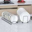 Small Dish Drainer,Stainless Steel Bowl Drying Rack for Kitchen Counter Organizer Storage, Storage Shelf, Black, Silver, DTB-200