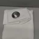 NICETOWN 50% Light Blocking Curtain Panels for Bedroom, Home Decoration Easy-Care Solid Grommet Draperies & Drapes, Window Covering for Kitchen (2 Panels, 34 by 54, White)