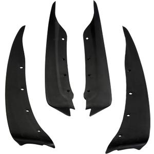 ECOTRIC Mud Flap Splash Guards Compatible with 2005-2013 Chevy Chevrolet Corvette C6 Replacement for 19170234 Complete Set Black Molded Mudguards Front Rear Kit Driver & Passenger Side 4 Pcs