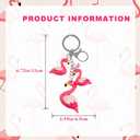 Flamingo Keychain Red Keychain Flamingo Charms Cute Girls Key Chain for Women Girls Bag Car Wallet Charms