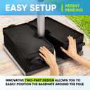 Rhino BaseMate 18" Umbrella Base Weight Fits Offset, Cantilever & Outdoor Patio Umbrellas Detachable Design Black Easy Setup