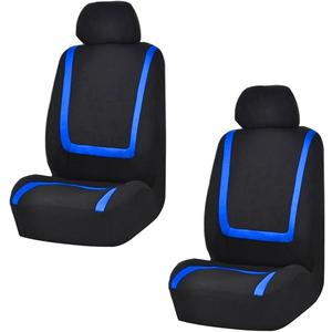 LAINLOY 2 Pack Car Seat Covers, Breathable Seat Protectors, Anti-Slip Driver Seat Cover, Comfortable Front Seat Cover Set Universal Fit for Truck, SUV, Sedan, Airbag Compatible (Black&Blue)