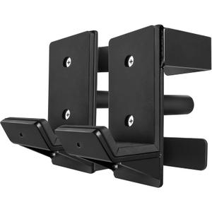 J Hooks for 3" x 3" Power Rack, Rubber Pad J-Hook for Power Cage, Bottom Reinforced Steel J Cups for Squat Rack