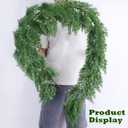 Christmas Garland 6 Ft Lifelike Artificial Cedar and Cypress Garland for Indoor Outdoor Christmas Decor on Mantel Stair Porch and Table