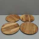DEVLA Natural Acacia Wooden Charger Plates For Dinner (10x10 inch) Small Round Wood Charger Plates Set of 4 For Kitchen Use, Table Centerpieces | weddings, Parties, Anniversaries, Festival Gifts