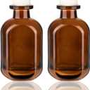 2 Pack 5oz/150ml Glass Reed Diffuser Bottles - Refillable Aromatherapy Storage Containers (Brown)