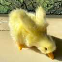Pack of 3 Realistic Yellow Baby Duck Figurines - Lifelike Plush Ducklings Spring Duckies Farm Animal Easter Decoration Barnyard Ornaments Photo Props