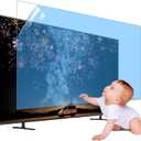 XRRX 43-65 Inch TV Screen Protector, Frosted Matte Anti Glare Outdoor/Indoor Anti Blue LightDustproof Filter Film, Relieve Eye Strain and Sleep Better, for LCDLED4K OLED / 43in 942x529mm