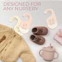 Baby Clothes Organizer - Pink Baby Closet Dividers for Nursery Decor, Storage & Organization - 8 Size Closet Dividers for Hanging Clothes, Gender Neutral Nursery Must-Haves & Accessories