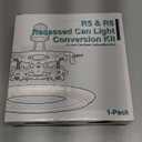 gezee R5 and 6 Recessed Can Light Conversion Kit, for Ceiling Fan Light Fixture, Pendant Light, Hanging Light, with 7 Beveled & Flat, Steel, Ceiling Medallion, White Finish