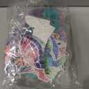 Mermaid Birthday Decorations Includes Banner, Backdrop, Foil & Latex Balloons, Paper Pompoms, Hanging Swirls, Cake & Cupcake Toppers, Honeycomb Centerpieces for Kids Girls Mermaid Party Decorations