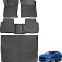 KARPAL Floor Mats Cargo Liner Fit for Ford Escape 2020-2024 2025 (NOT Fit Hybrid), Custom Fit TPE Rubber Guard Accessories Anti-Slip Car Mats for Ford Escape, 1st & 2nd Row & Cargo Liner - Black