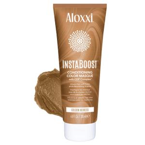 ALOXXI InstaBoost BROWN Color Depositing Conditioner Mask  Instant Temporary Hair Color Dye - Hair Color Masque for Deep Conditioning (Golden Heiress), 6.8 Fl Oz