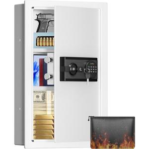 25.6" Tall In Wall Safe Between Studs Fireproof, Fire Wall Security Safes