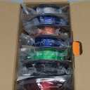 TECBEARS 250G PLA Rainbow Filament, PLA 3D Printer Filament Rainbow, Neatly Wound PLA Bundle, Fast Color Change Each 8 Meters, Dimensional Accuracy +/- 0.02mm, 4 Pack 250g Spool