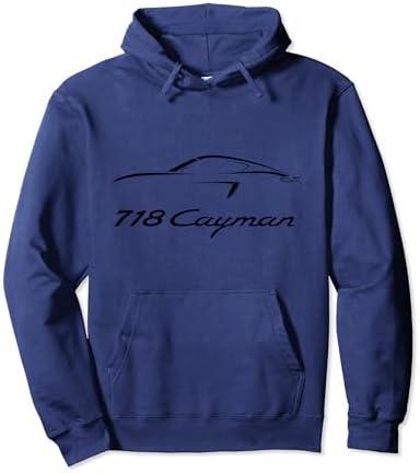 718 Cayman Sports Car Pullover Hoodie, Large