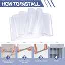 Juexica 96 x 96 Inch Clear Freezer Door Curtain Plastic Door Strips Curtain, Clear