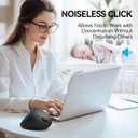 TECKNET Ergonomic Mouse, Wireless Bluetooth Vertical Mouse, 4800 DPI Optical Tracking, 6 Adjustable DPI, Quiet Clicks, 2.4GHz with USB A Receiver, 12 Months Battery, 6 Buttons, Wide Compatibility