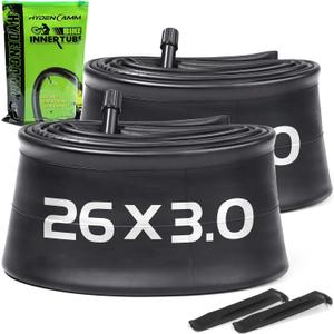 2 Pack 20/26x3 Fat Tire Bike Inner Tubes, 20/26 X 3.0/3.50 AV Schrader Valve with 2 Tire Levers, Inner Tube Compatible with 20/26X3.0 20/26 X 3.5 for Road/Mountain/E Bike by Hydencamm (2 of One Size)