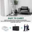 Trade Show Literature Stand Display Rack, Magazine Brochure Catalog Display Stand, Magazine Floor-Standing with Portable Oxford Bag for Office Store Exhibition Trade Show (White)