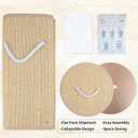 2 Pack Bamboo Laundry Hamper with Lid, Tall Storage Basket