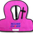 Scuba Choice Kid's Snorkel Vest with Name Box, Purple – Lightweight Adjustable Vest for Kids Up to 100 lbs with Easy Oral Inflator and Anti-Ride-Up Strap for Comfort and Safety