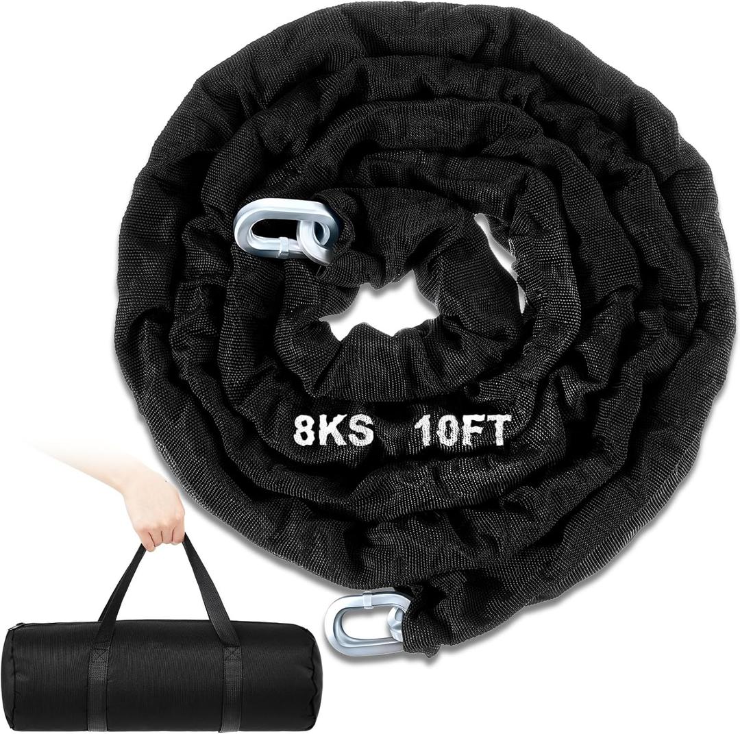 MorningRo 8KS 10 Foot x 5/16 '' Thick Square Security Chain Motorcycle Lock Heavy Duty Chain Lock with Black Bag for Bikes, Containers, Trailers, ATV's, and Personal/Industrial Property