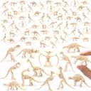 SAYAYA 120 Pieces 3.7 Inch Dinosaur Fossil Skeletons Mini Dinosaur Skeleton Figures Plastic Dino Bones Science Play Dino Sand Dig Party Favor Cake Topper Decoration