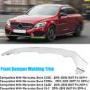 Jaronx for Mercedes-Benz W205 Front Bumper Trim Molding 2015-2018