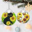 Black Cat Christmas Decorations, Christmas Ornaments for Tree, Holiday Ornaments, Gifts for Cat Lover, Pet Lover Gift, Holiday Party Gifts, Gift Ideas & Xmas Present