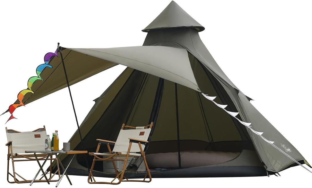 12'x10'x8'Dome Camping Tent 5-6 Person 4 Season Double Layers Waterproof Anti-UV Windproof Tents Family Outdoor Camping Tent
