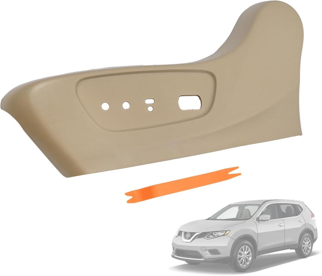 87380-4BB3B,Driver Seat Trim Panel Compatible with Nissan Rogue 2014 2015 2016 2017 2018 2019 2020, Automatic Left Side Front Seat Outer Trim Finisher