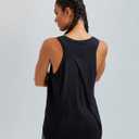 RUNNING GIRL Womens Workout Tops for Women Racerback Tank Tops Yoga Shirts Athletic Running Tank Tops Sleeveless Gym Clothes (Black, M)