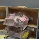 DIY Wooden Dollhouse with 3 Sticker Sheets  Create 2 Styles (White & Pink), Foldable Design with Portable Handle & Metal Lock, 4 Rooms, 16 pcs Furniture, 2 Dolls, Gift for Kids Ages 3+