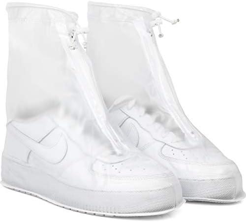 Rain Shoe Covers | Waterproof Shoe Covers for Men Women | Reusable Galoshes Overshoes, Large