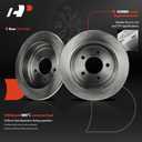 A-Premium 14mm Bolt Hols Rear Solid Disc Brake Rotors Compatible with Select Ford and Lincoln Models - Expedition 1999-2002, F-150 F150 2000-2004, Blackwood 2002, Navigator 1999-2002, 2-PC Set