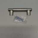 Amerock | Cabinet Pull | Polished Nickel/Stainless Steel | 3inch & 3-3/4 inch (76mm & 96 mm) Center to Center | Esquire | 1 Pack | Drawer Pull | Drawer Handle | Cabinet Hardware