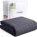 YnM 12lbs Weighted Blanket for Adults, Breathable Heavy Bed Throw Blanket with Cooling Glass Beads for All Season Use, Ideal for ~110lbs (48x72 Inches, Twin/Full, Dark Grey)
