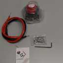 Battery Disconnect Switch, 2PCS Cables 1.64FT with Heavy Duty Wire Lugs, Battery Disconnect Switch 12V, DC 5-60V Master Isolator Cut/Shut Off for RVs, Campers, and Boats