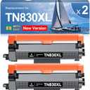 MYTONER Toner Cartridge Replacement for Brother TN830XL TN830 XL/V/R TN-830 Black High Yield for DCP-L2640DW HL-L2460DW L2480DW MFC-L2820DW XL HL-L2405W HL-L2400D 2465DW Printer, 2Pack