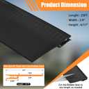 018-546 RV Slide Out Clip Rubber,Door Window Channel Seal Mounts Clip On with 2" Wiper,Suitable for RV Camper Door Window Channel-25FT