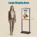 USCNC Black 2228inch Sign holder floor stand, heavy Duty Pedestal poster banner stand for display,2228inch slide-in double sided poster sign holder floor standing for board Display (1 Pack)