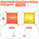 Red and Gold Square Foil Balloon Wall,19 Inches Double Sided Square Balloons Tunnel Arch Kit for Bachelorette,Birthday,Baby Shower,Wedding,Anniversary,Valentines Day Party Decorations