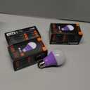 SLEEKLIGHTING Purple Light Bulb A19 LED, 120 Volt - 3-Watt Outdoor Light Bulbs- Medium Base - UL-Listed Purple LED Light Bulb- Lasts More Than 20,000 Hours 4pack