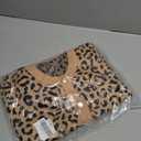 Leopard Print Cardigans for Women Cheetah Open Front Sweaters Button Down Knit Fall Clothes Long Sleeve Outwear Coats (S)