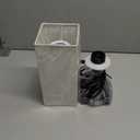 Small Table Lamp for Bedroom - Bedside Lamps for Nightstand, Minimalist Night Stand Light Lamp with Square Fabric Shade, Desk Reading Lamp for Kids Room Living Room Office Dorm (12.8in, Cream & Black)